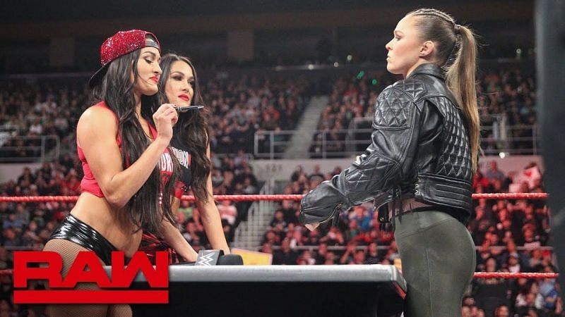 Nikki Bella versus Ronda Rousey. Who wins the rematch for The Raw Women's title?